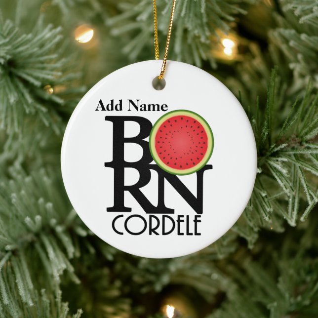 BORN Cordele Anpassade Watermelon Julgransprydnad Keramik (Träd)