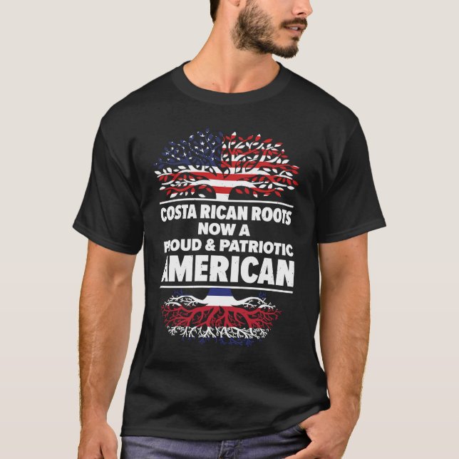 Born Costa Rican Costa Rica American USA Citizensh T Shirt (Framsida)