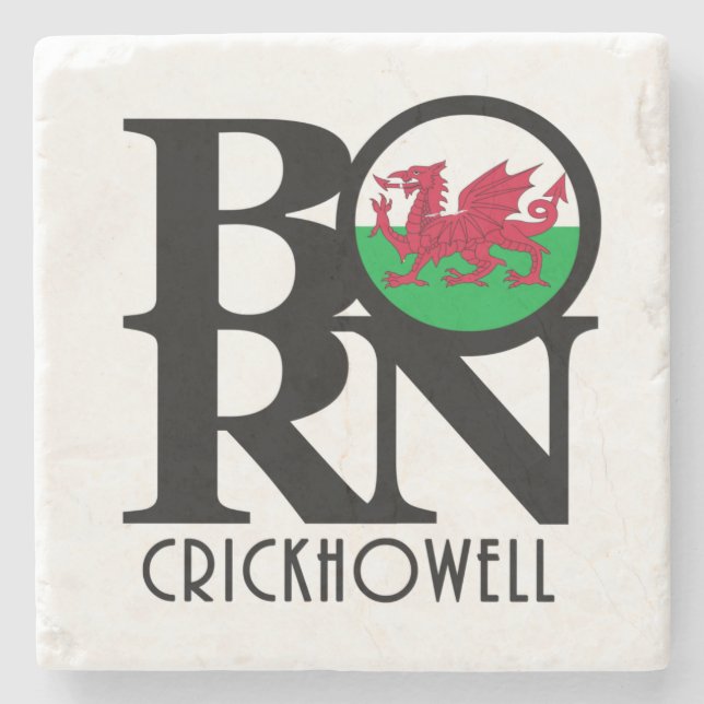 BORN Crickhowell Wales Stenunderlägg (Framsidan)
