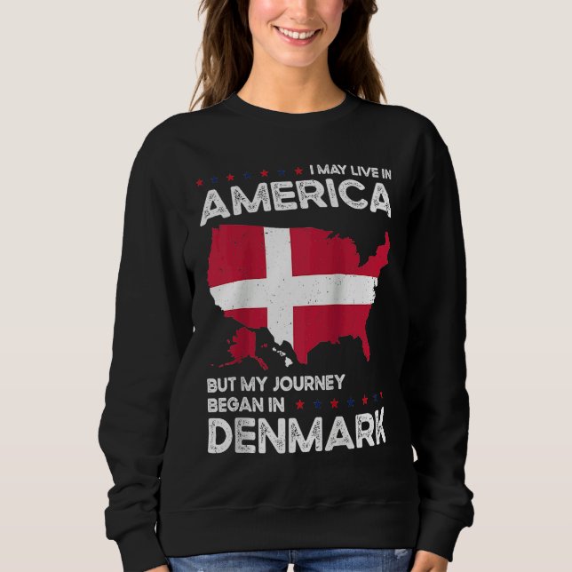 Born Danish Denmark American USA Citizenship Ragla T Shirt (Framsida)