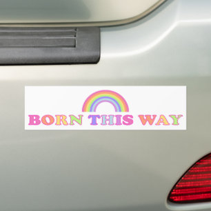 Born den här vägen! - HBT/Gay pride Rainbow Bildekal