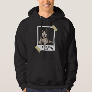 Born denna Underbara Hund och valp i Siberian husk Hoodie