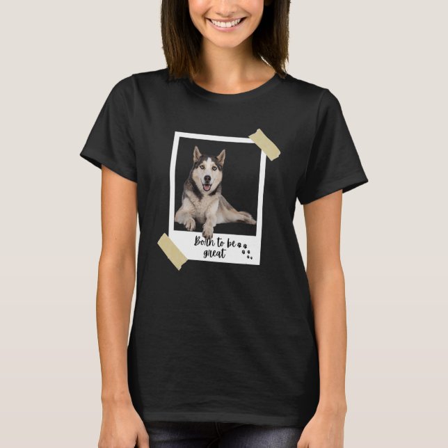 Born denna Underbara Hund och valp i Siberian husk T Shirt (Framsida)