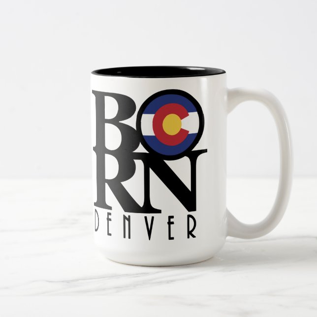 BORN Denver Colorado 15oz Två-Tonad Mugg (Höger)