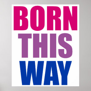 Born Detta Way Bisexual Bi-Pride LGBTQ Poster