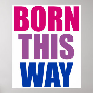 Born Detta Way Bisexual Bi-Pride LGBTQ Poster