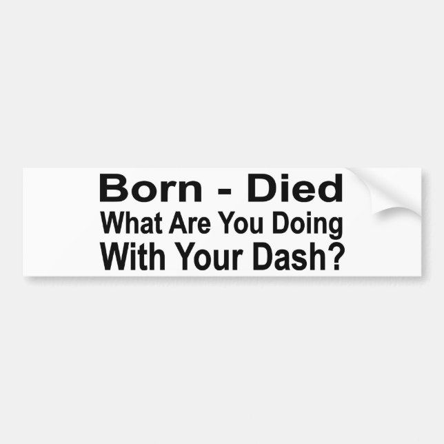 Born - Död vad du gör med ditt streck Bildekal (Framsidan)