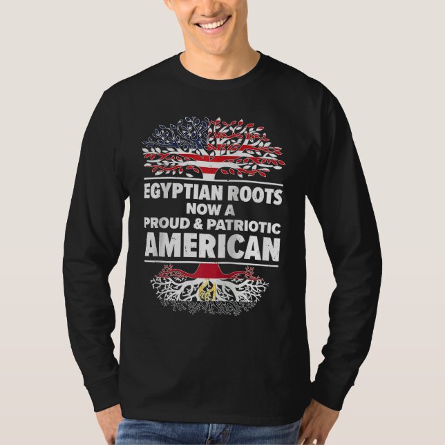 Born Egyptian Egypt American USA Citizenship Ragla T Shirt (Framsida)