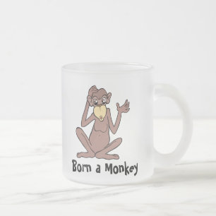 Born en apa frostad glasmugg