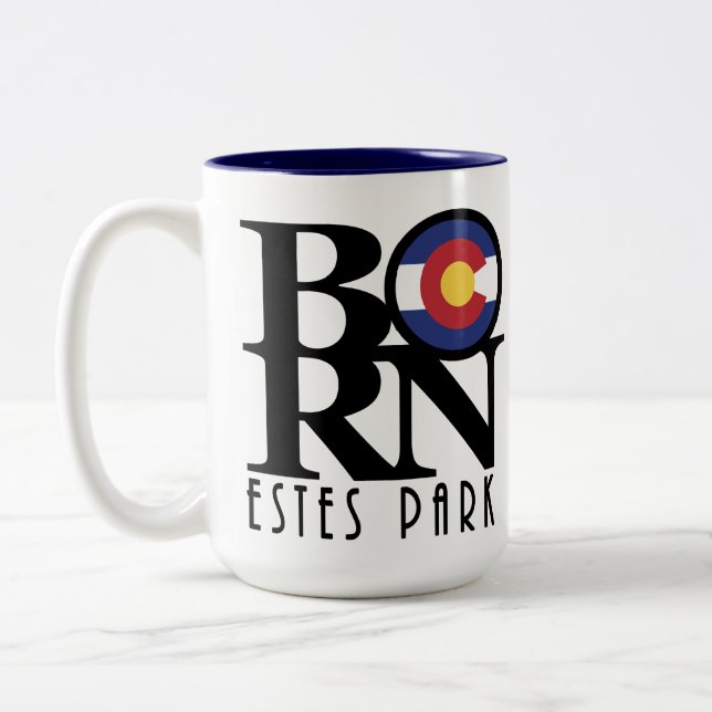 BORN Estes Park Colorado 15oz Två-Tonad Mugg (Vänster)