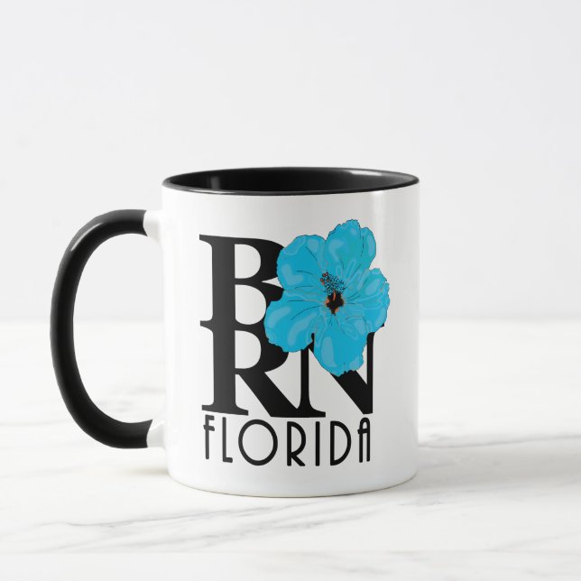 BORN Florida Blue Hibiscus 11oz Mugg (Vänster)