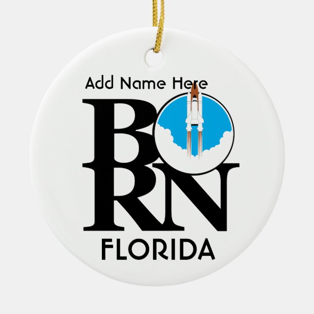BORN Florida Shuttle Julgransprydnad Keramik (Framsidan)