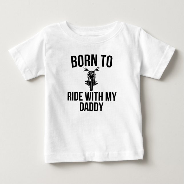 Born för att åka med pappa t shirt (Framsida)