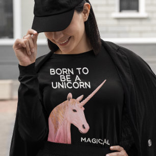 Born för att bli en chef för Unicorn Statue och Ma T Shirt