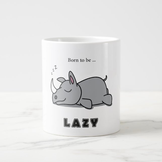 Born för att bli lat jumbo mugg (Framsidan)