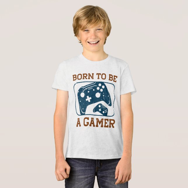 Born för att bli spelare t shirt (Framsida Full)