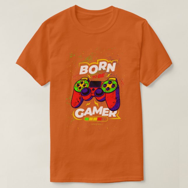 Born för att bli spelare t shirt (Design framsida)