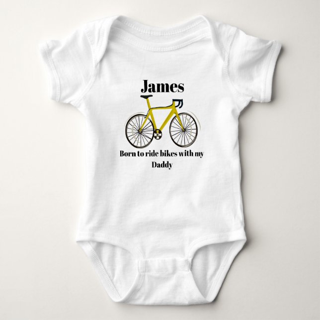 Born för att cykla med pappa, cykla, cykla t shirt (Framsida)