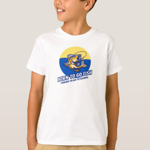 Born för att fiska i fisklekande roligt t shirt