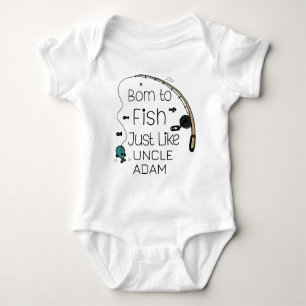 Born för att fiska precis som farbror - Cute Angle T Shirt