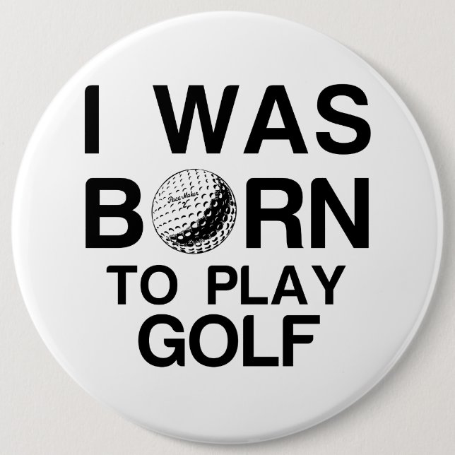 Born för att spela golf knapp (Framsida)