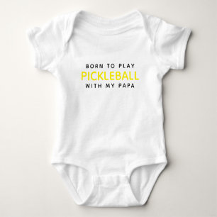 Born för att spela upp pickleball med Pappa T Shirt