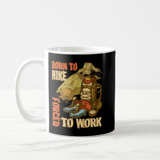 Born för att tvinga till att arbeta bekvämt kaffemugg (Vänster)