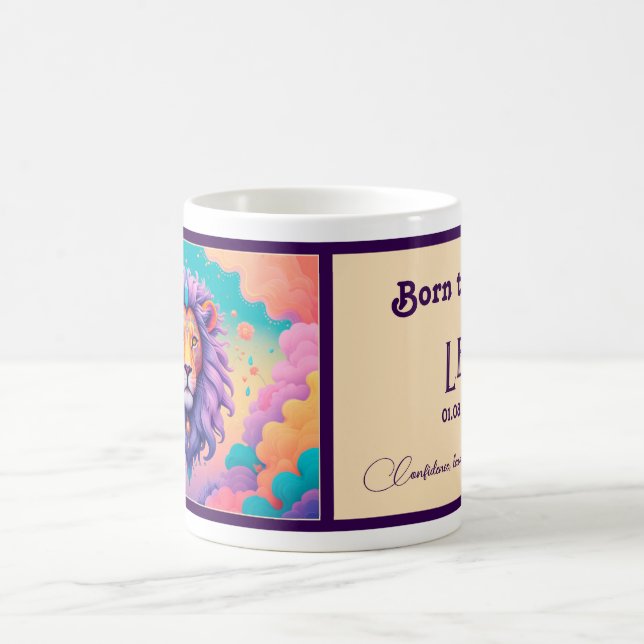 Born för att vara en Leo Kaffemugg (Center)