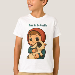 Born för att vara varsam" Ljud och lammbild T Shirt