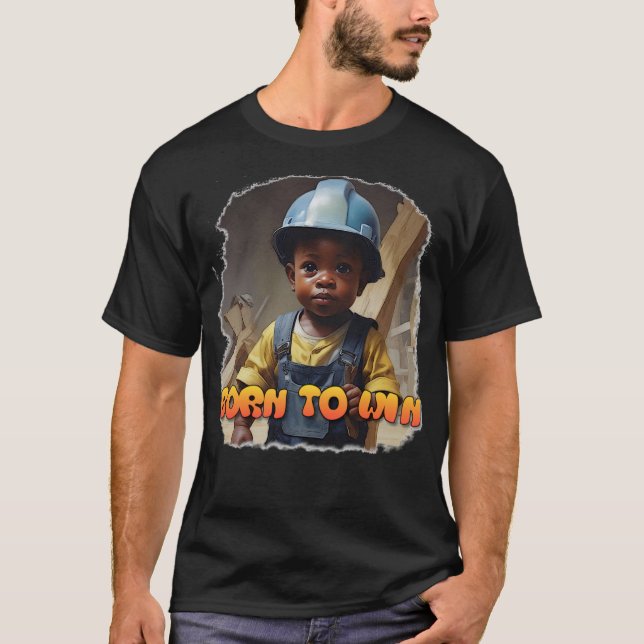 Born för att vinna livets spel t shirt (Framsida)
