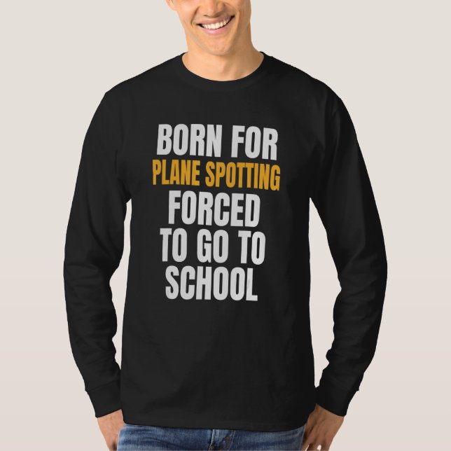 Born för Flygplan T Shirt (Framsida)