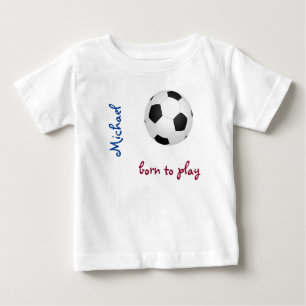 Born för fotboll Personalize Namn Cute T Shirt