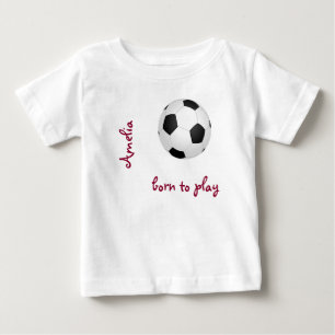 Born för fotboll Personalize Namn Cute T Shirt