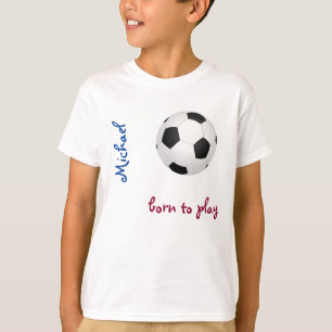 Born för fotboll Personalize Namn Cute T Shirt