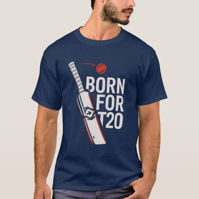 Born For T20 Cricket Graphic Tee (Framsida)