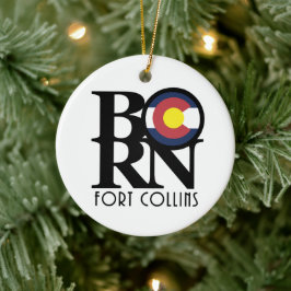 BORN Fort Collins Colorado Julgransprydnad Keramik