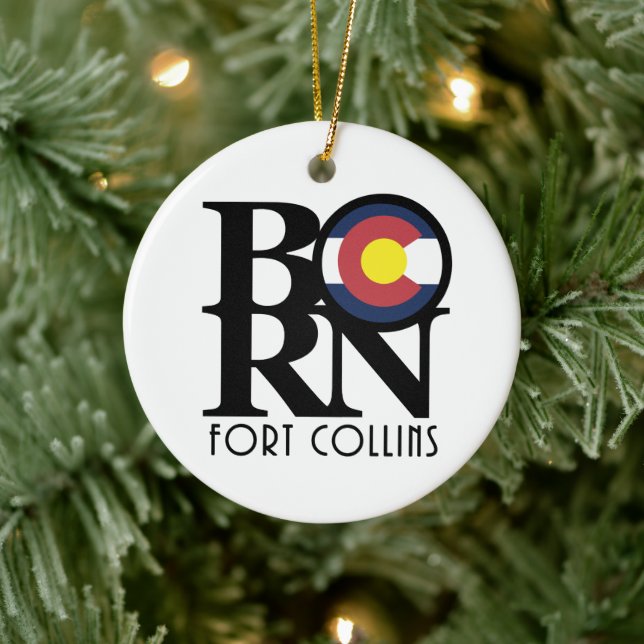 BORN Fort Collins Colorado Julgransprydnad Keramik (Träd)