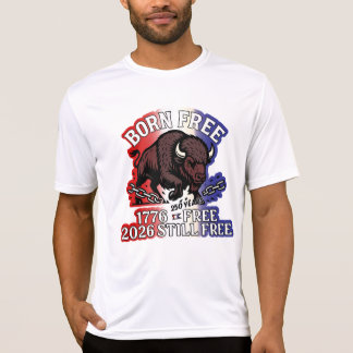 Born Free American Bison Shirt - 250 år gratis T