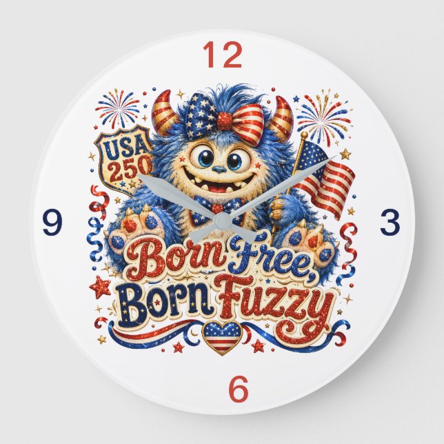 Born Free Born Fuzzy (minnessak) Stor Klocka (Framsida)