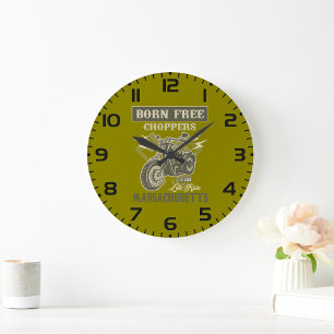 Born Free Choppers Massachusetts Stor Klocka