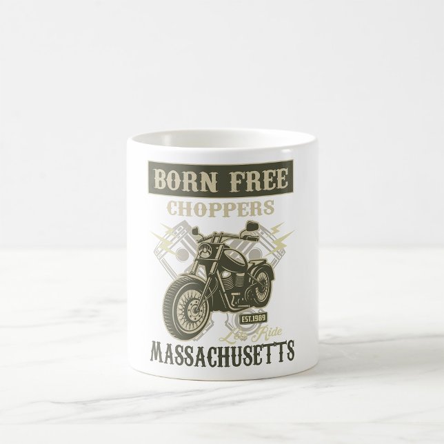 Born Free Choppers Motorcycle Massachusetts Kaffemugg (Skapare uppladdad)