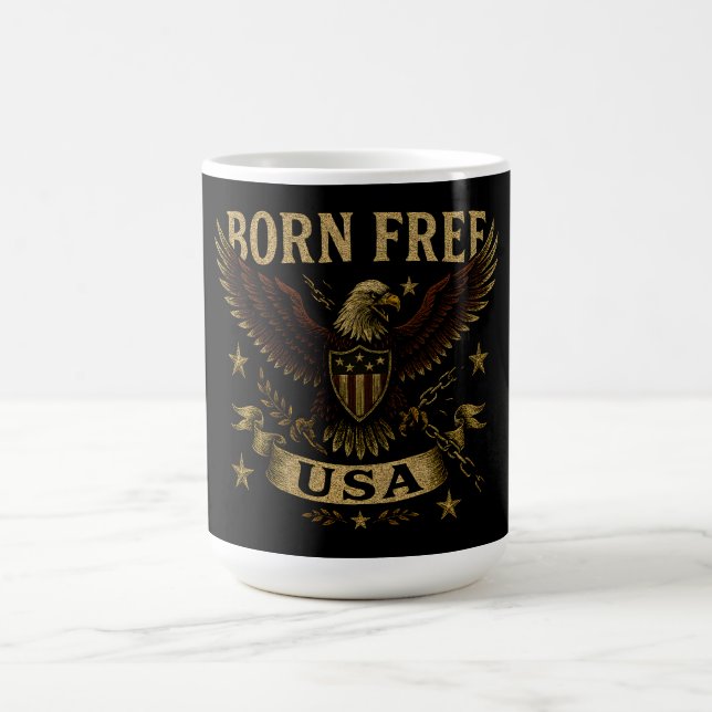 Born Free USA – American Freedom Birth Pride Kaffemugg (Center)