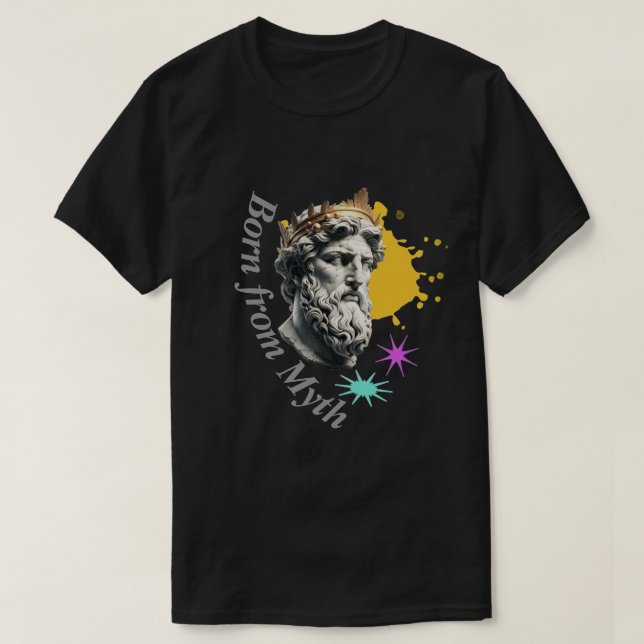 Born From Myth - Aesthetic Classical Statue Art T Shirt (Design framsida)