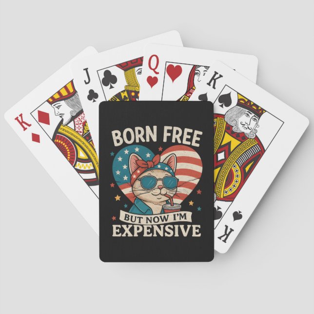 Born gratis, men nu är jag dyrbar 4 juli casinokort (Baksidan)