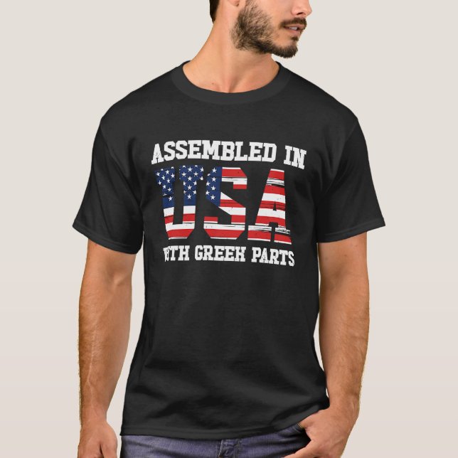 Born Greek Greece American USA Citizenship  1 T Shirt (Framsida)