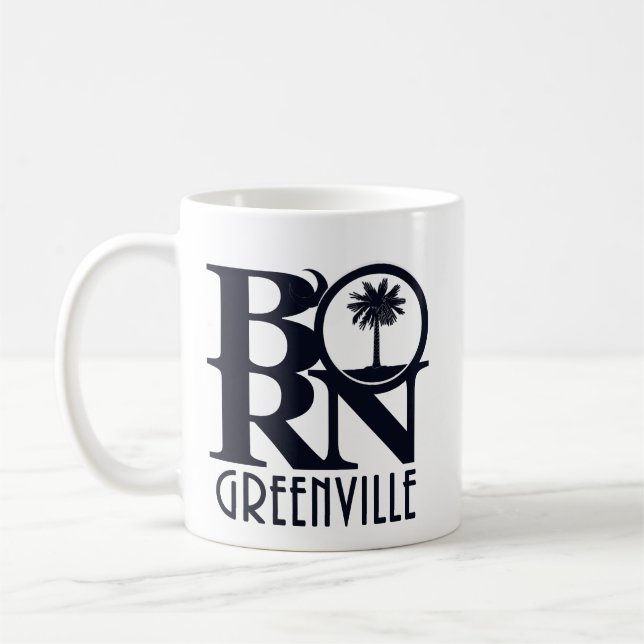 BORN Greenville SC 11oz Kaffemugg (Vänster)