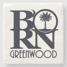 BORN Greenwood South Carolina Stone Underlägg