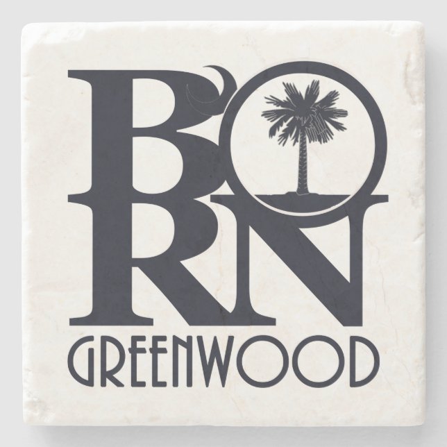 BORN Greenwood South Carolina Stone Underlägg (Framsidan)