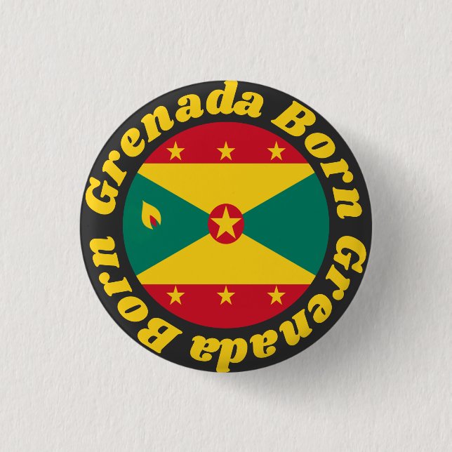 Born Grenada | Gult av färgad färgad färgtonsfärga Knapp (Framsida)