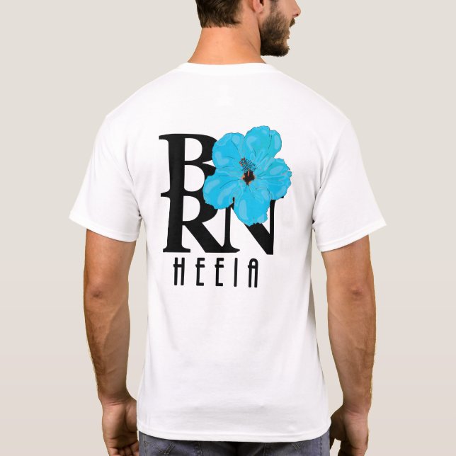 BORN Heeia Blue Hibiscus T Shirt (Baksida)